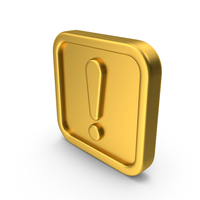 Icon Exclamation Mark Gold PNG & PSD Images