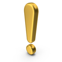 Exclamation Mark Gold PNG & PSD Images