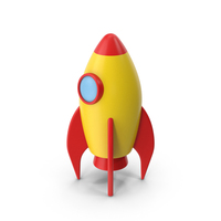 Yellow Cartoony Rocket PNG & PSD Images