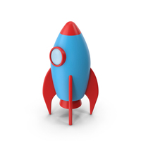 Cartoony Rocket Blue PNG & PSD Images