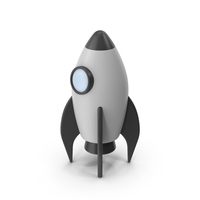 Cartoony Rocket Gray PNG & PSD Images