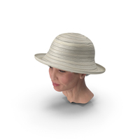 Chinese Old Lady Head Wearing Hat PNG & PSD Images