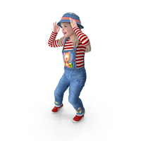 Dancing Girl Child Denim Suit PNG & PSD Images