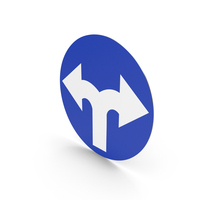 Polish Sign Turn Left Or Right PNG & PSD Images