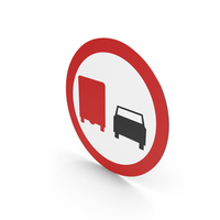 Polish Sign No Overtaking By Trucks PNG & PSD Images