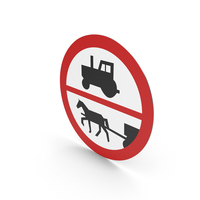 Polish Sign No Entry For Tractors And Horse Drawn Vehicles PNG & PSD Images