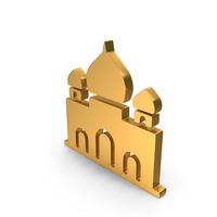 Gold Arab Architecture Islamic Building Icon PNG & PSD Images
