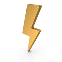 Gold Lightning Icon PNG & PSD Images