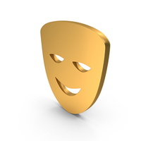Gold Smile Face Mask Icon PNG & PSD Images