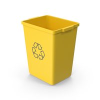 Yellow Trash Can PNG & PSD Images