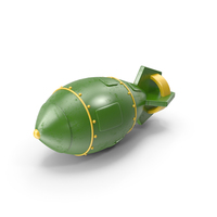 Cartoon Green Bomb PNG & PSD Images