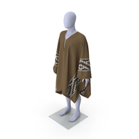 Decorated Poncho On Mannequin PNG & PSD Images