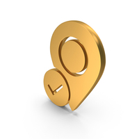 Gold Access GPS Location Icon PNG & PSD Images