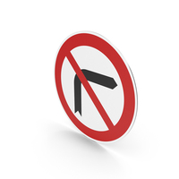 Portuguese No Right Turn Sign PNG & PSD Images