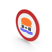 Portuguese No Vehicles Carrying Polluted Water Sign PNG & PSD Images
