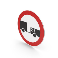 Portuguese No Trailers Over 2 Tons Sign PNG & PSD Images