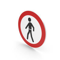 Portuguese No Pedestrians Sign PNG & PSD Images