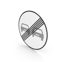 Portuguese Sign End Of Overtaking Prohibition PNG & PSD Images