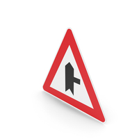 Italian Sign Junction With A Minor Side Road From Right PNG & PSD Images