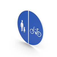 Swedish Sign Track For Pedestrians And Cyclists PNG & PSD Images