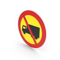 Swedish Sign No Trucks PNG & PSD Images