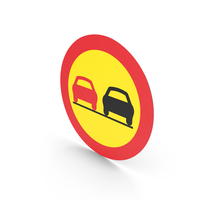 Swedish Sign No Overtaking PNG & PSD Images
