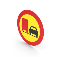 Swedish Sign No Overtaking By Trucks PNG & PSD Images