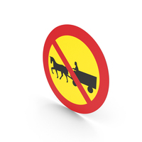 Swedish Sign No Horse Drawns PNG & PSD Images