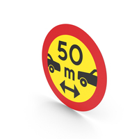 Swedish Sign Minimum Distance Between Motor Vehicles PNG & PSD Images