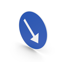 Swedish Sign Keep Right PNG & PSD Images