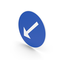 Swedish Sign Keep Left PNG & PSD Images