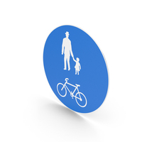 Swiss Sign Shared Bicycle And Pedestrian Path PNG & PSD Images