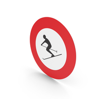 Swiss Prohibition Of Skiing Sign PNG & PSD Images