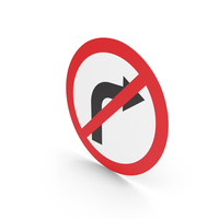 Swiss Sign No Right Turn PNG & PSD Images