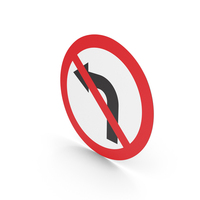 Swiss Sign No Left Turn PNG & PSD Images