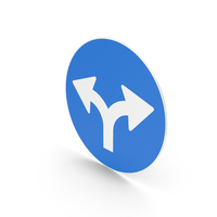 Swiss Must Turn Right Or Left Sign PNG & PSD Images