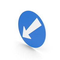 Swiss Keep Left Sign PNG & PSD Images