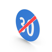 Swiss Sign End Of Minimum Speed PNG & PSD Images