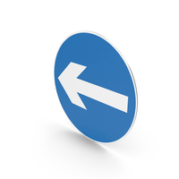 UK Sign Turn Left PNG & PSD Images