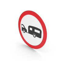 UK Towed Caravans Prohibited Sign PNG & PSD Images
