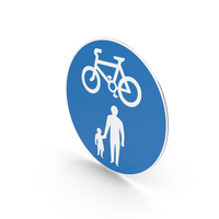 UK Sign Shared Pedestrian And Cycle Path PNG & PSD Images