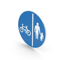 UK Sign Segregated Pedestrian And Cycle Path PNG & PSD Images