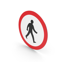 UK Sign Pedestrians Prohibited PNG & PSD Images