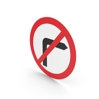 UK Sign No Right Turn For Vehicular Traffic PNG & PSD Images