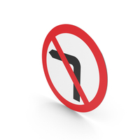 UK Sign No Left Turn For Vehicular Traffic PNG & PSD Images