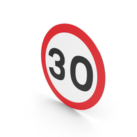 UK Sign Maximum Speed 30 PNG & PSD Images
