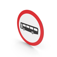 UK Sign Buses Prohibited PNG & PSD Images