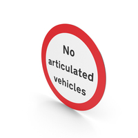 UK Sign Articulated Vehicles Prohibited PNG & PSD Images