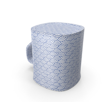 Coffee Mug Patterned Waves PNG & PSD Images