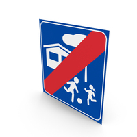 Italian Sign End Of Home Zone PNG & PSD Images